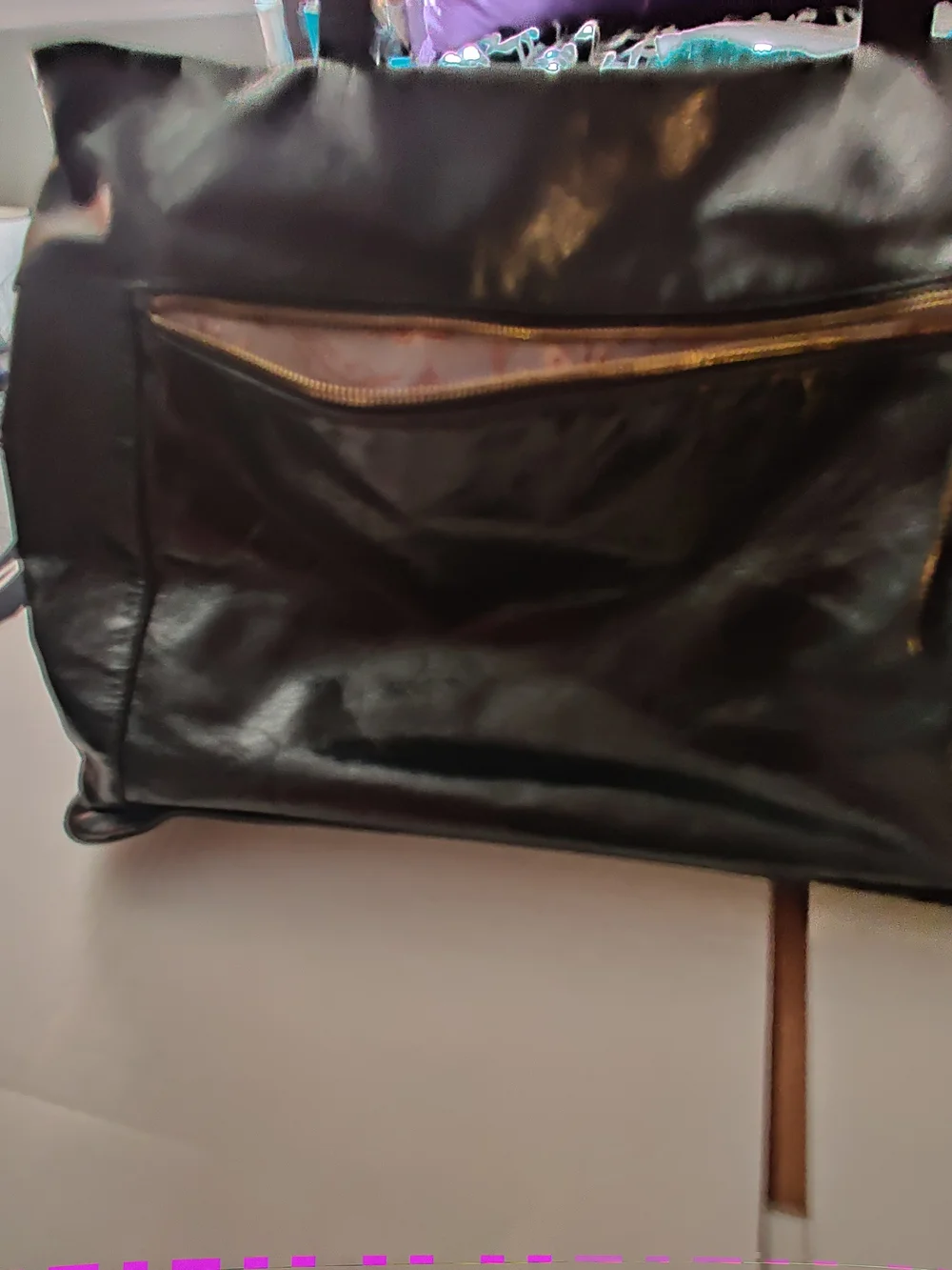 HOBO International Black Leather Hobo Bag with Front Zip